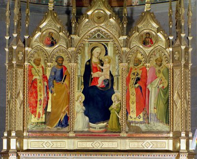 Madonna and Child with Saints (detail) by Bicci di Lorenzo
